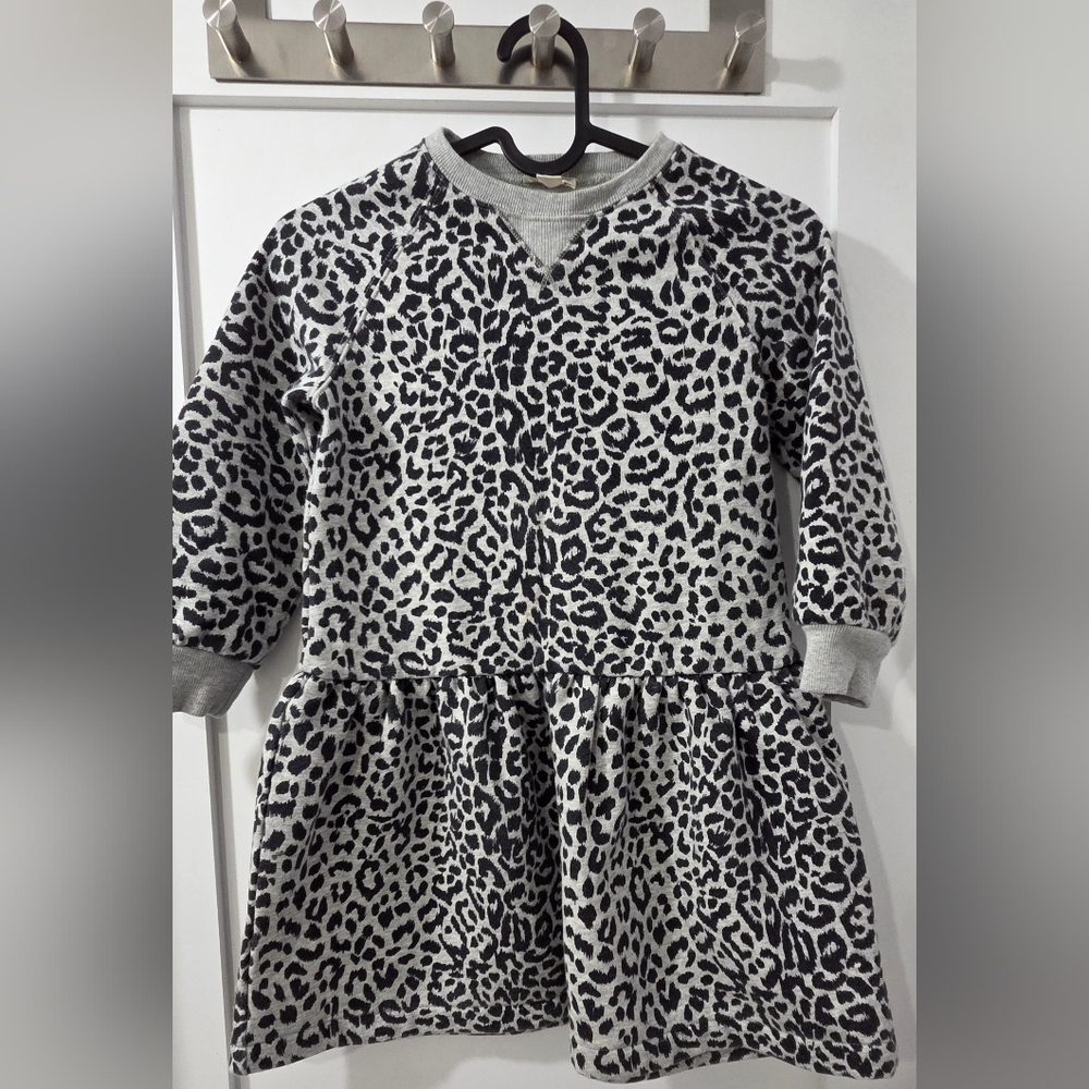 Grey & Black Animal Print Dress
